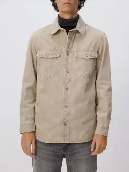 Reserved Джинсова сорочка comfort fit світло-сірий сіра