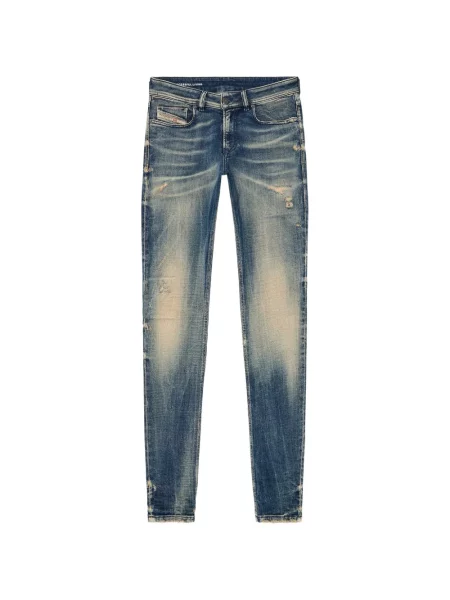 Blugi skinny Diesel 1979 SLEENKER cu talie joasă albastru