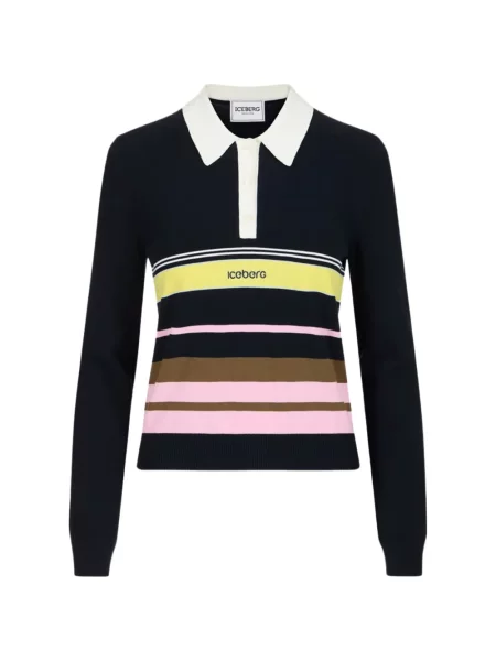 Polo Iceberg w paski niebieskie