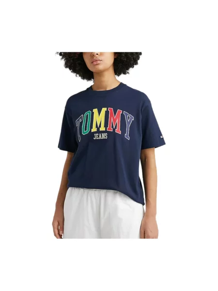 Koszulka Tommy Hilfiger z logo niebieska