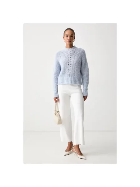 Sweter Twinset wełniany niebieski