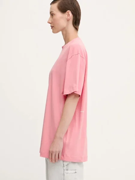 PANGAIA μπλουζάκι Midweight T-shirt ροζ