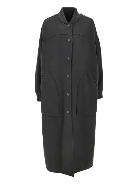 Dzianinowa parka Weekend Max Mara szara