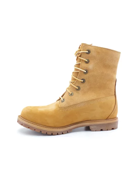 Botki Timberland skórzane typu teddy żółte