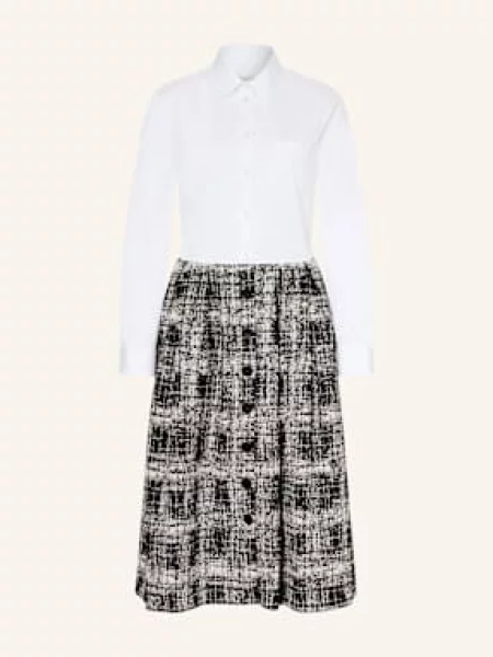 Sara Roka Bluzka Nidina Z Mieszanki Materiałów schwarz biała