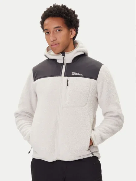 Kapucnis szvetter Jack Wolfskin bézs