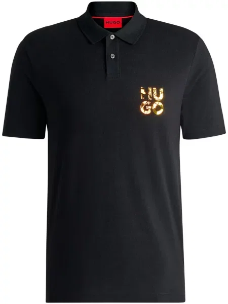 Polo Hugo cu imagine negru