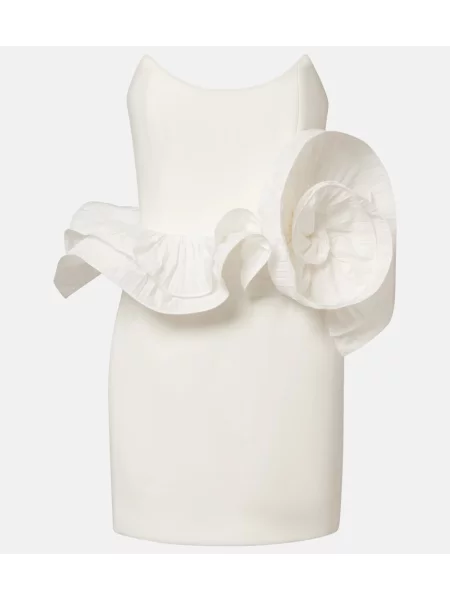 Rochie Rebecca Vallance cu volane alb