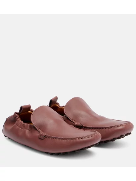 Pantofi loafer Tod's din piele bordo
