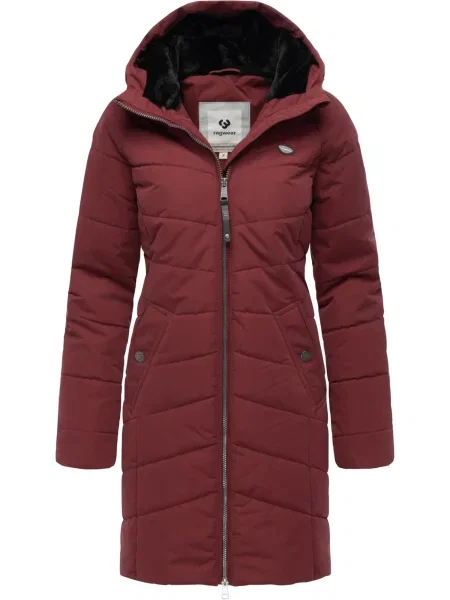 Ragwear Palton de iarnă Noita vin roșu