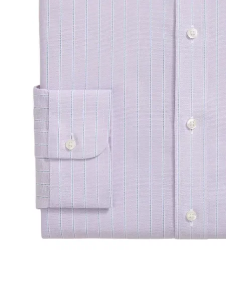 Gulerat cămașă Brooks Brothers cu dungi violet