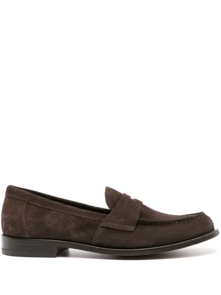 Pantofi loafer Scarosso din piele de căprioară maro