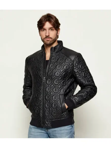 GUESS Geacă bomber CHAIN negru