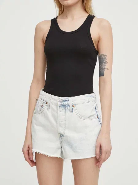 Дънков къс панталон Levi's синьо