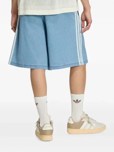Ριγέ σορτς Adidas λευκό