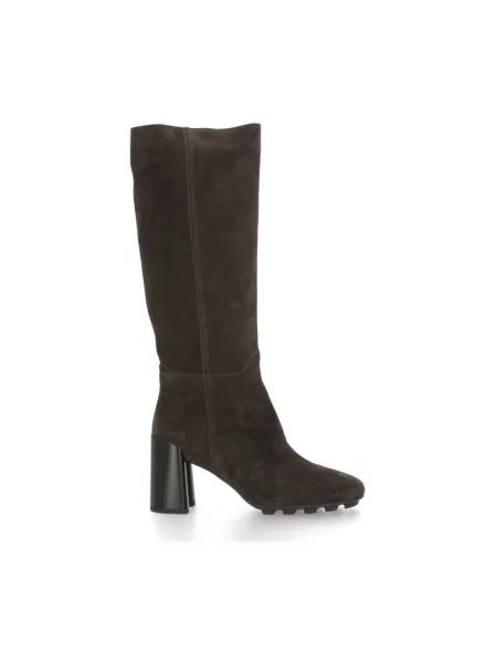 Buty do kostki Hogan skórzane brązowe