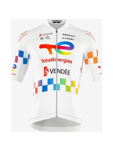 Koszulka rowerowa Team TotalEnergies Icon Classic krótki rękaw XS biała