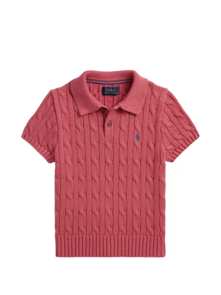 Koszulka polo dziecięca Polo Ralph Lauren różowa