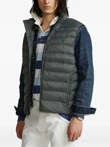 Tricou polo Polo Ralph Lauren cu glugă cu blană cu broderie roșu