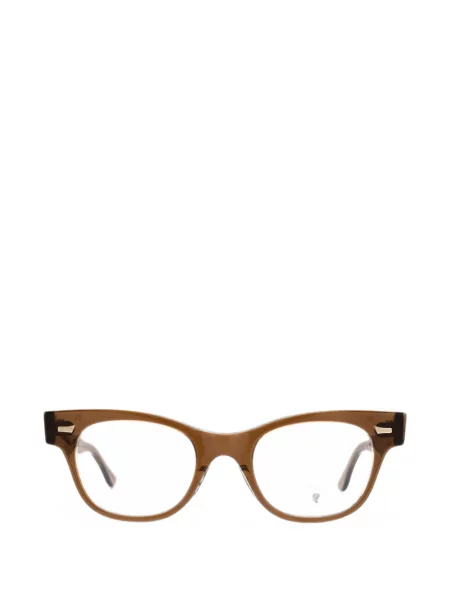 Ochelari de soare Julius Tart Optical cu imprimeu geometric maro