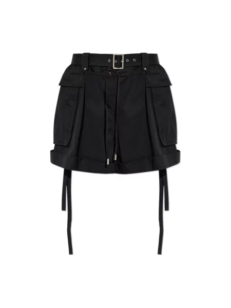 Szorty cargo Alexander Mcqueen z paskiem czarne