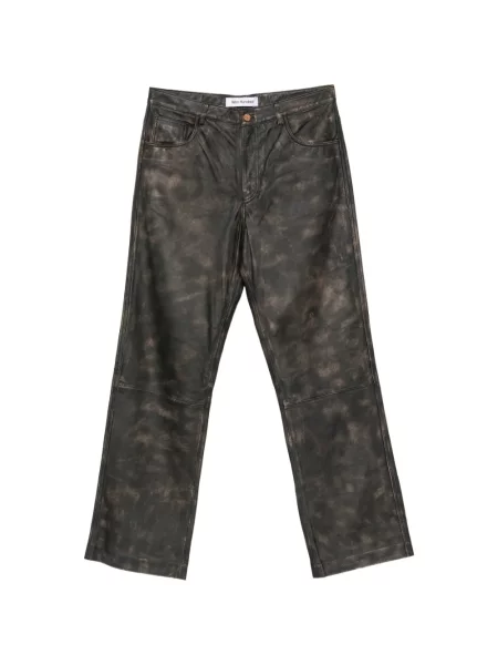 Pantaloni Won Hundred din piele negru