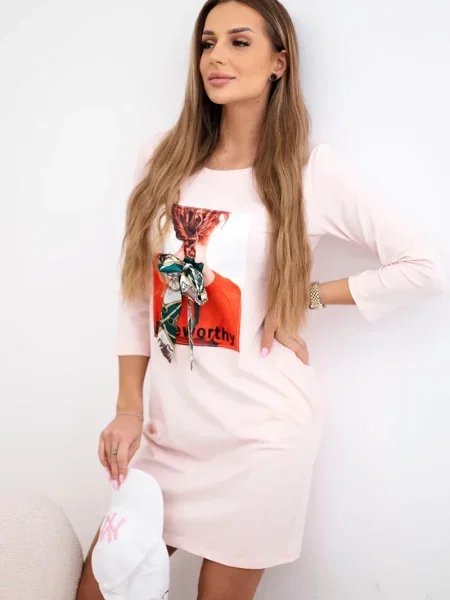 Sukienka Kesi garniturowa różowa