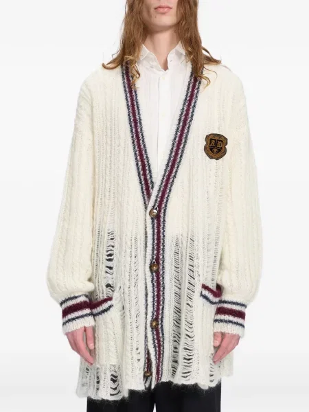 Cardigan Ann Demeulemeester zdrențuiți tricotate