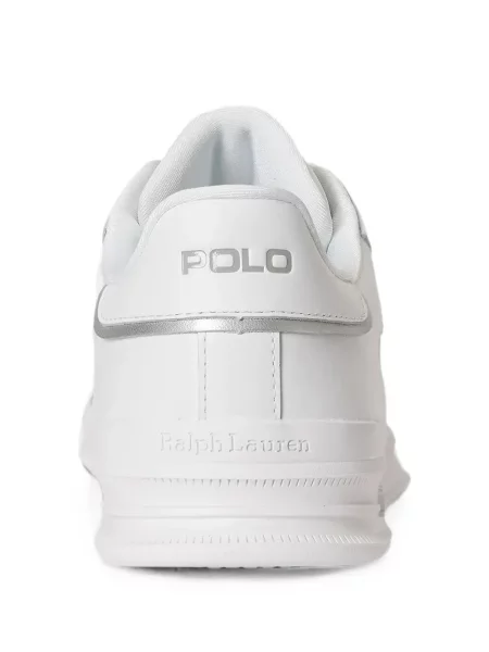 Papuci Polo Ralph Lauren din piele cu autograf cu cordon albastru