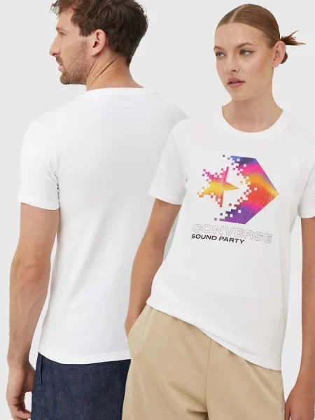 Tričko Converse s potiskem béžová