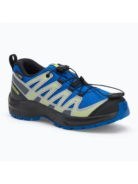 Salomon XA PRO V8 WP детски туристически обувки морско синьо/черно/остро зелено черно