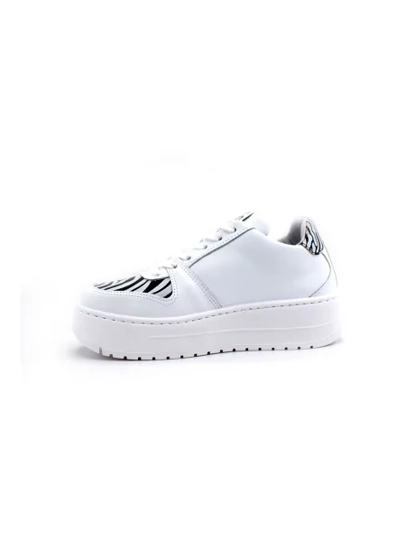 Sneakersy 2star skórzane w zebrę białe