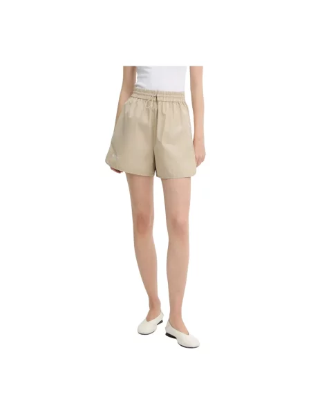 Samsoe Samsoe szorty SAYUNA gładkie high waist beżowy