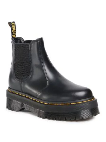 Dr. Martens Kotníková obuv s elastickým prvkem Quad černá