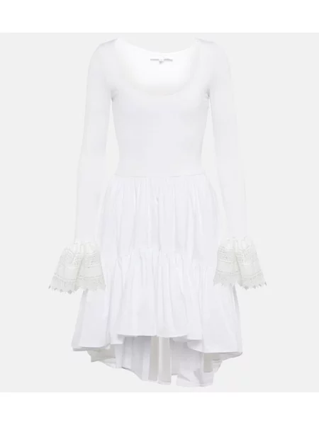 Rochie Caroline Constas din jerseu alb
