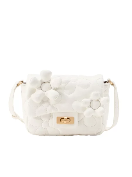 ALDO Torba za čez ramo FFLOWERPUFFY off-bela bela