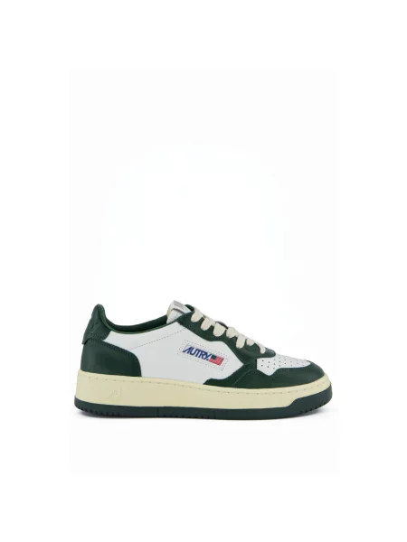 Jedwabne sneakersy Autry zielone