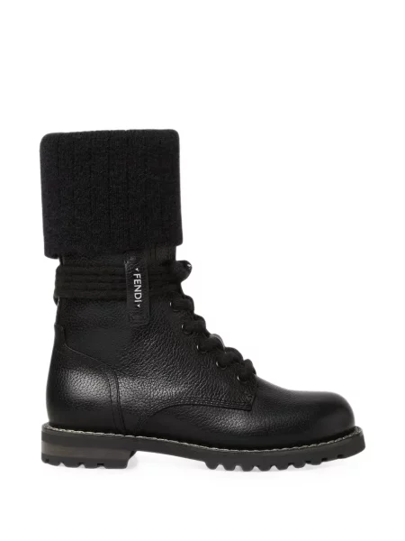 Botine Fendi din piele negru