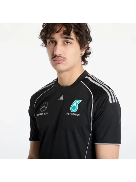 Тениска adidas x Mercedes с десен черно