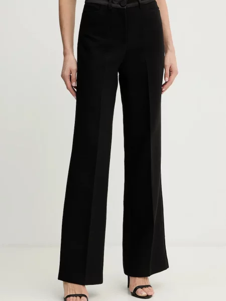 Morgan pantaloni drept high waist PJOEN.F negru