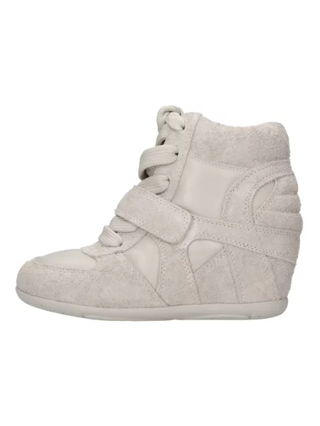 Sneakersy Ash zamszowe na koturnie beżowe