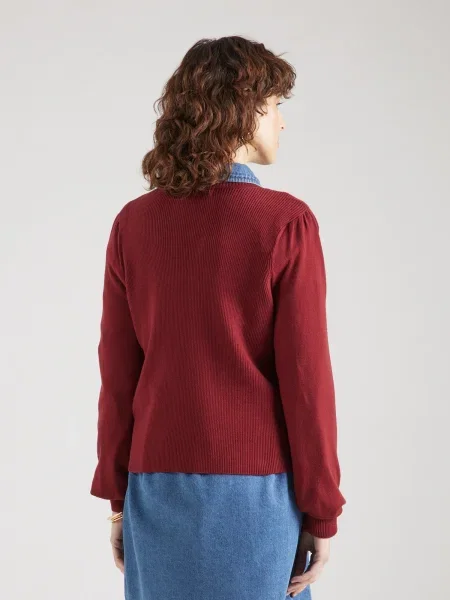 VERO MODA Pulover VMHOLLYKARIS roşu închis