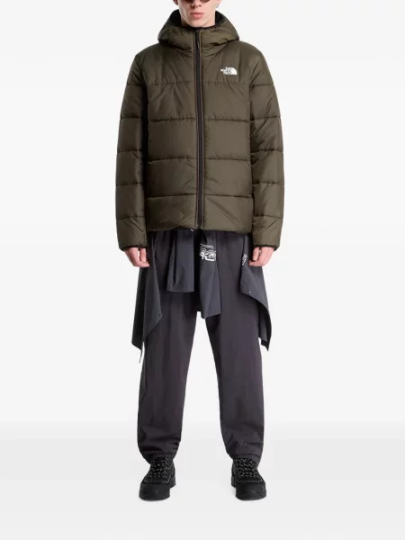 Geacă The North Face cu glugă verde