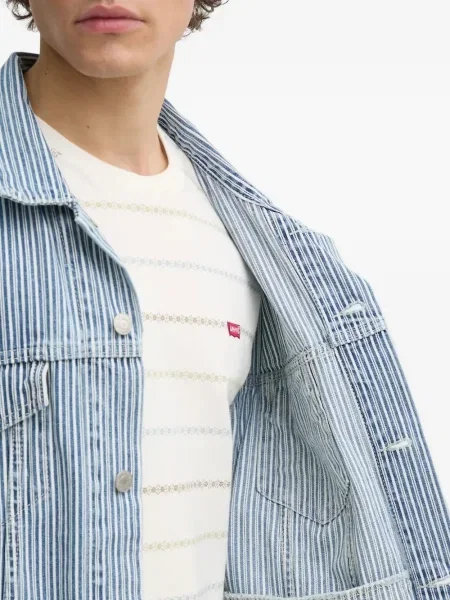 Pantaloni Levi's® de catifea cord cu dungi cu buzunar frontal albastru