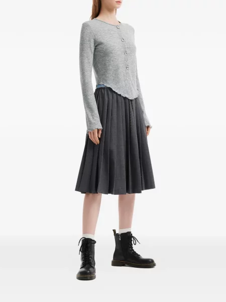 Cardigan Tout A Coup cu volane gri