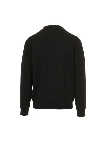 Lekka bluza Fred Perry klasyczna z dekoltem w kształcie litery U czarna