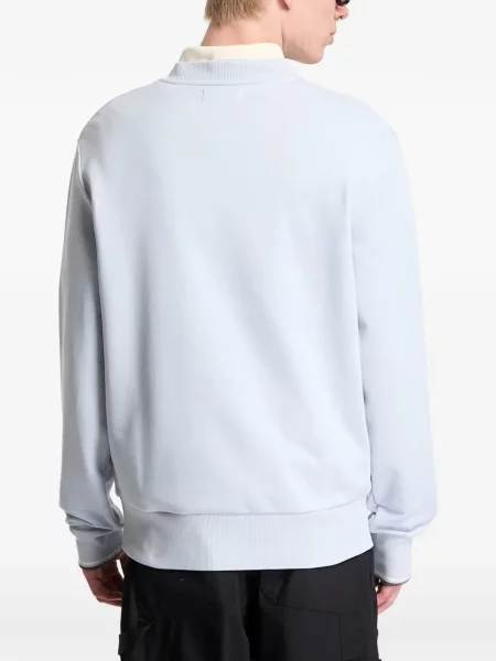Siuvinėtas džemperis Fred Perry apvaliu kaklu mėlyna