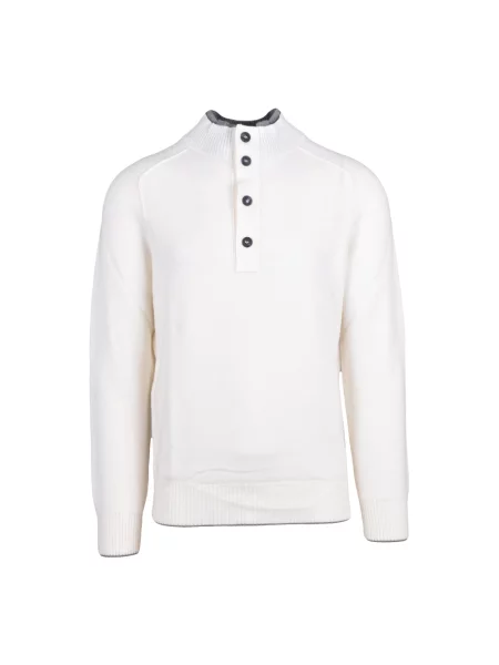 Sweter z golfem Kangra wełniany biały