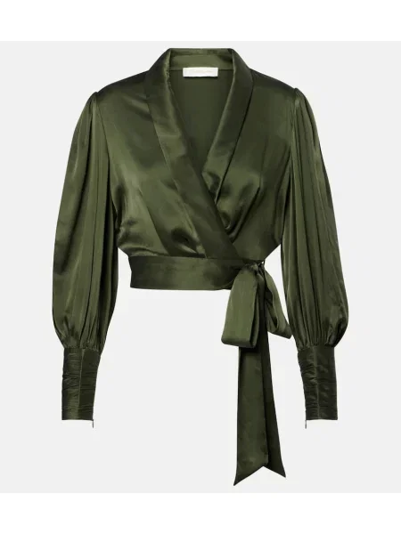 Top Zimmermann din satin verde