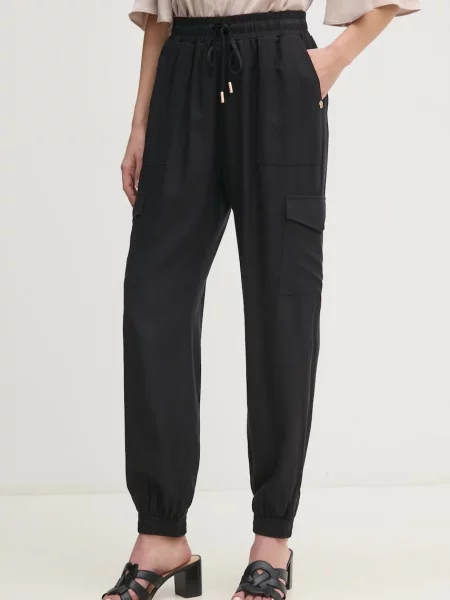 Gaudi pantaloni femei high waist negru